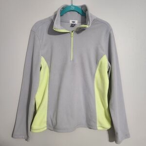 Old Navy Light Gray Fleece Pullover Quarter zip, size L